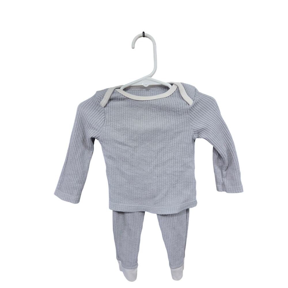 Gray Waffle Pajamas - Cloud Island - 12mo